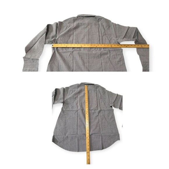 A set of 2 Uniqlo  Cotton Shirts,  Size XL, Blue dots, Black/white Gingham Check - Picture 10 of 16